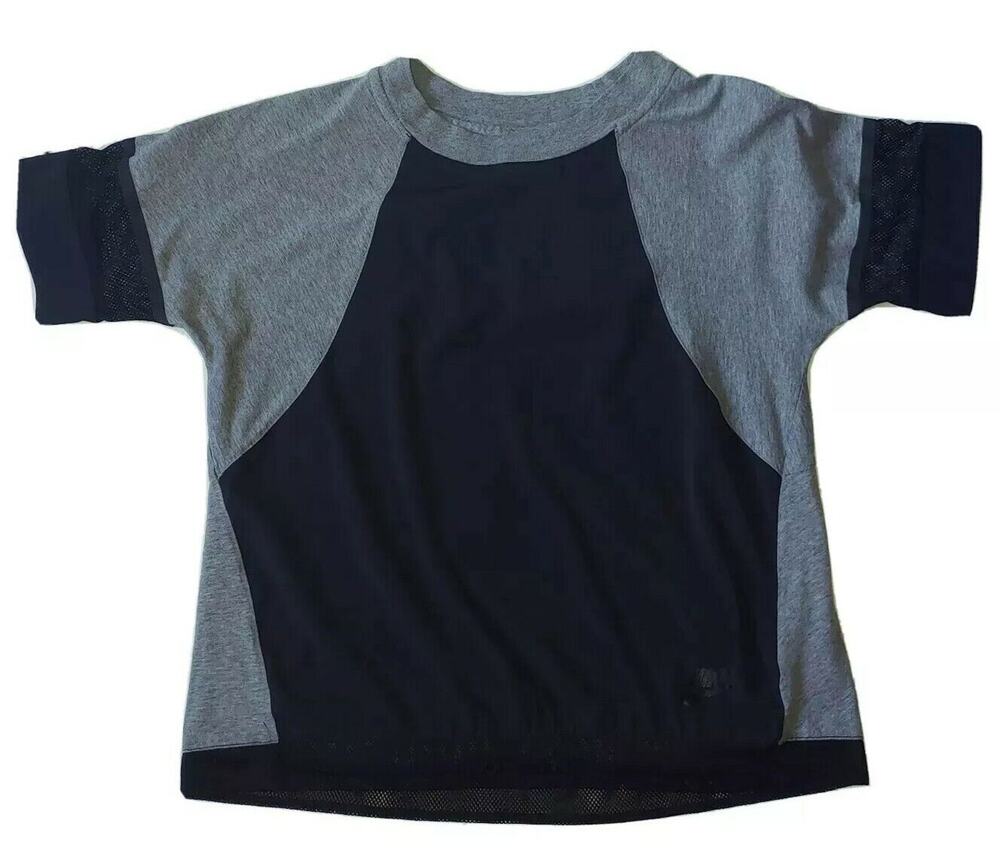 Nike Women's Size XS Bonded Mesh Jersey Tee (Black/ Carbon Heather/ Black)